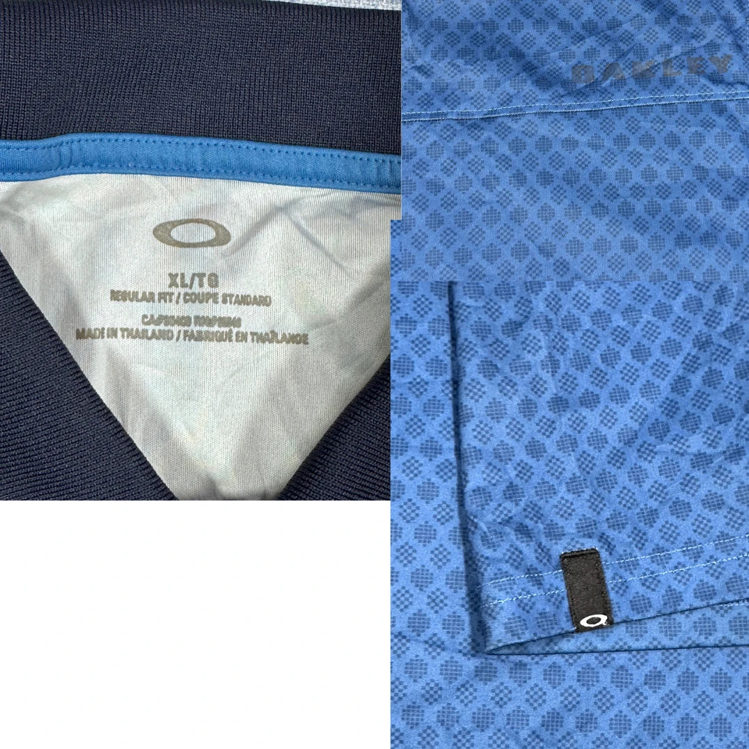 Oakley® Blue Polo Shirt Patterned-XL