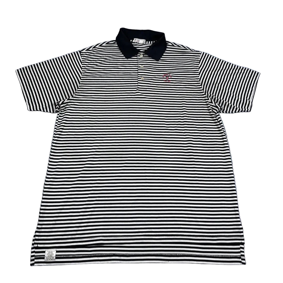 Peter Millar® Black Polo Shirt Striped-XL