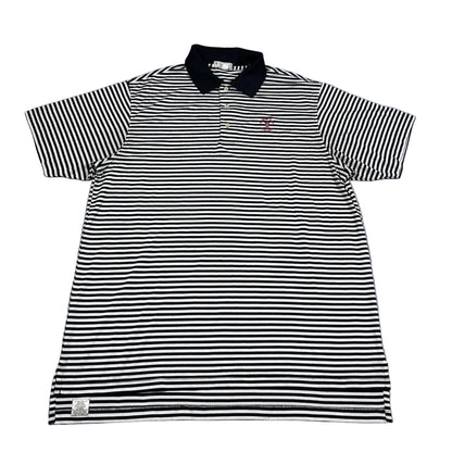 Peter Millar® Black Polo Shirt Striped-XL
