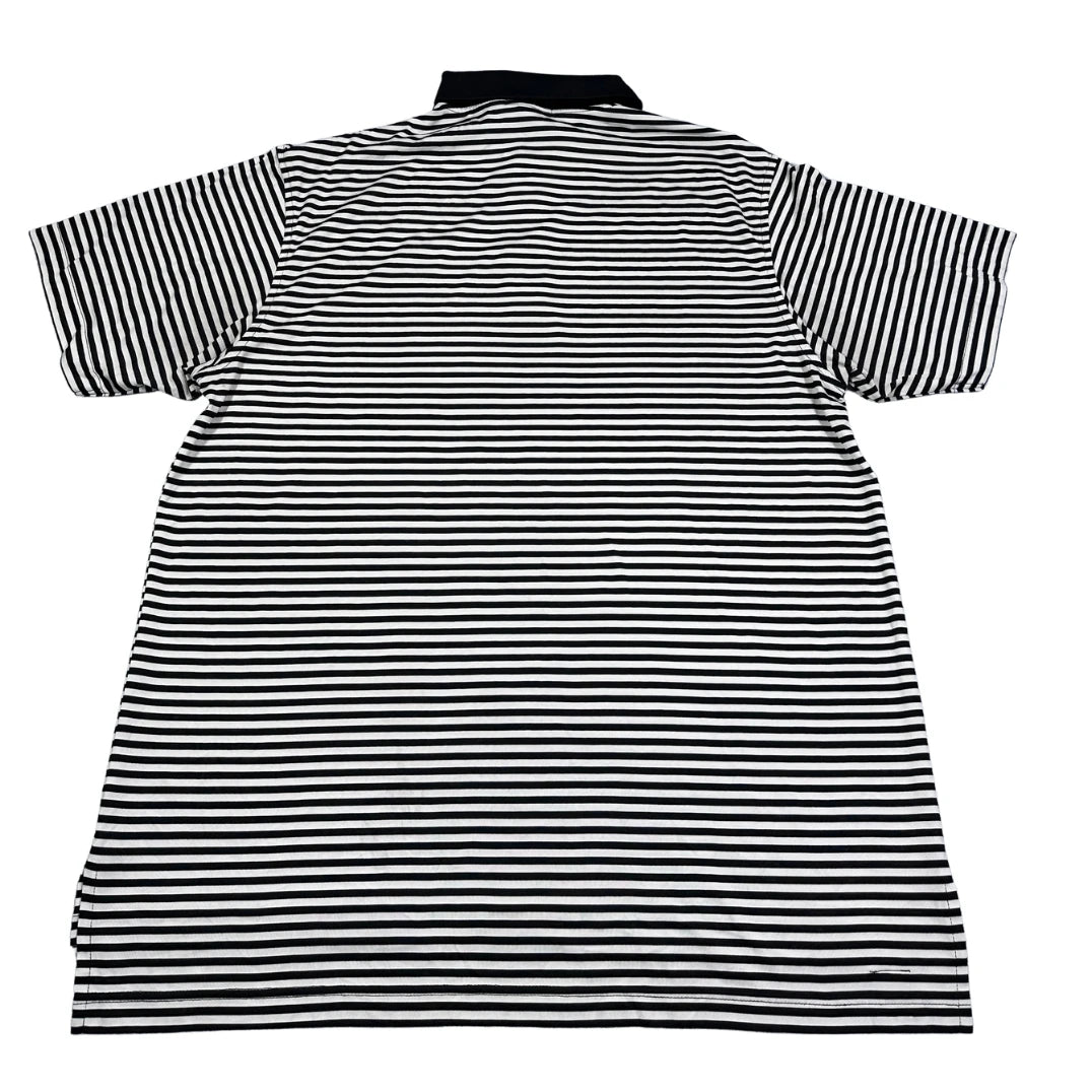Peter Millar® Black Polo Shirt Striped-XL