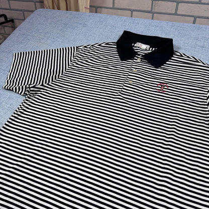 Peter Millar® Black Polo Shirt Striped-XL