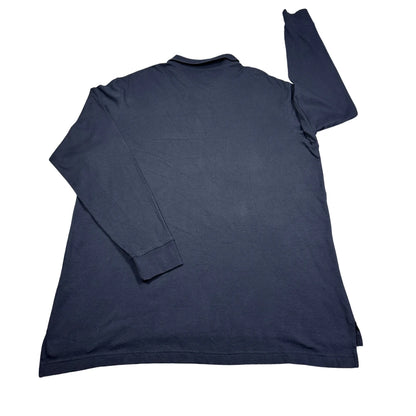 Lands' End® Navy Polo Shirt Long Sleeve-XL