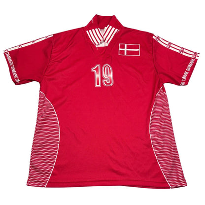 Unbranded Red Football Jersey Denmark-S
