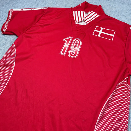 Unbranded Red Football Jersey Denmark-S