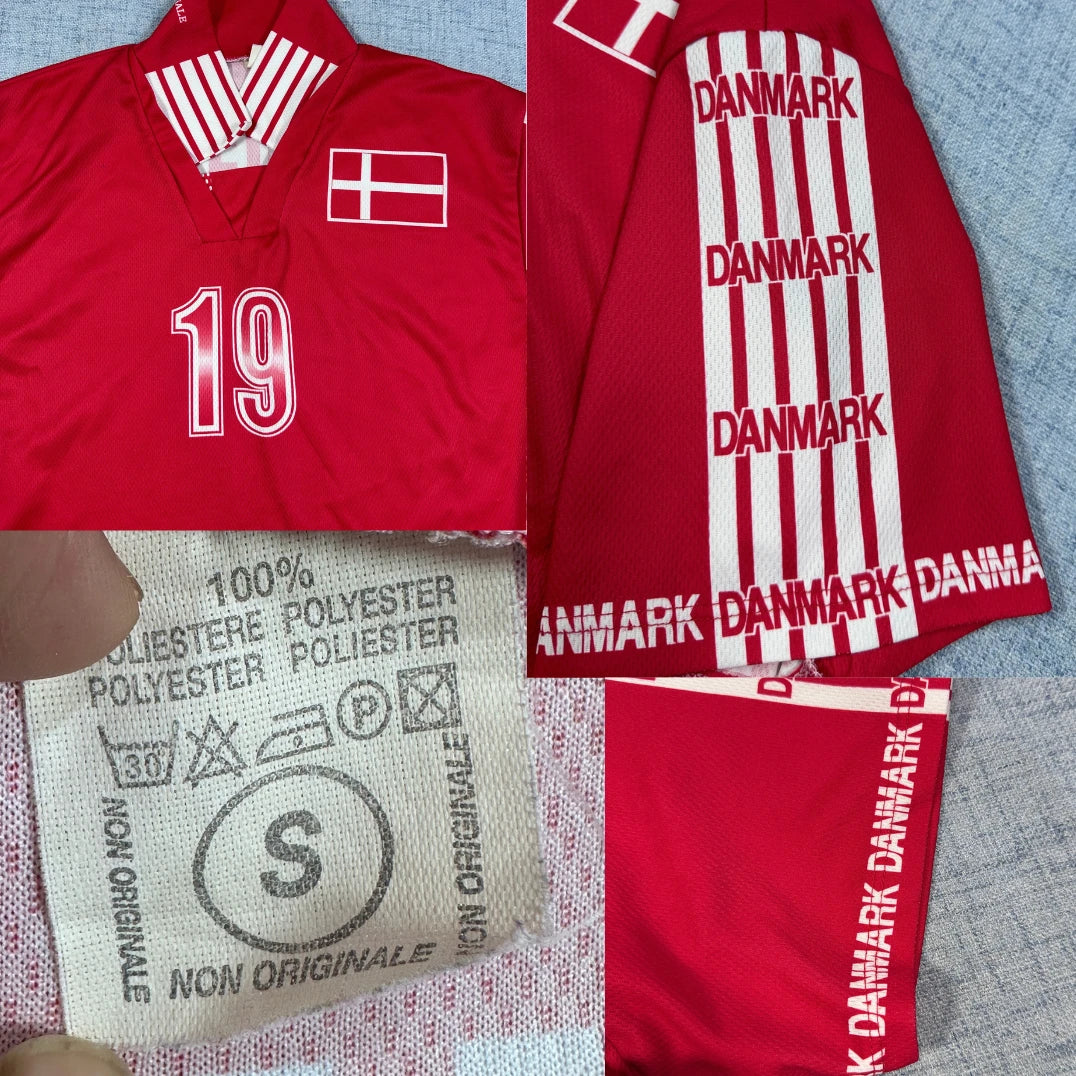 Unbranded Red Football Jersey Denmark-S