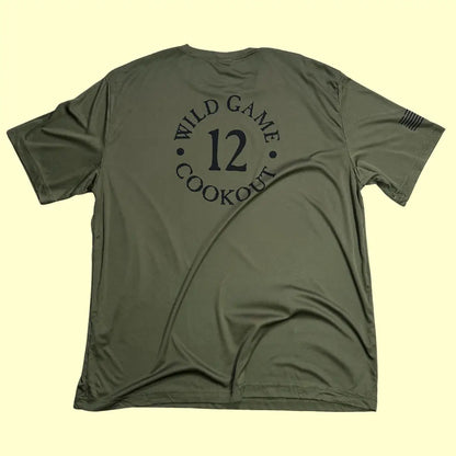 Sport-Tek performance t-shirt with custom event print.