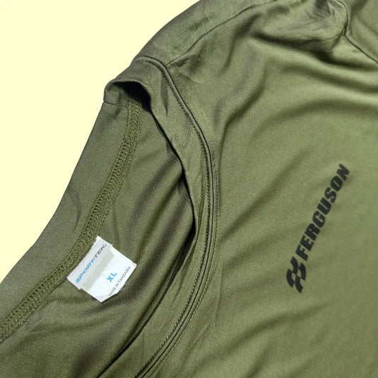 Sport-Tek performance t-shirt with custom event print.