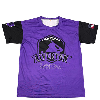 Unbranded Purple Baseball Graphic T Shirt-S