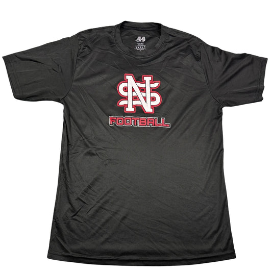 A4® Black Football Graphic T Shirt-S