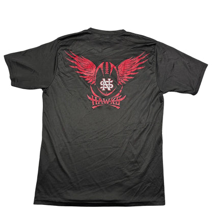 A4® Black Football Graphic T Shirt-S