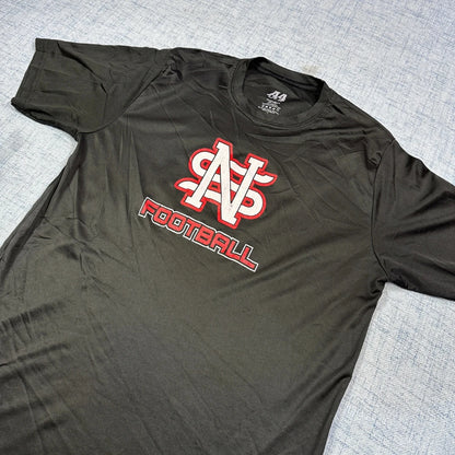 A4® Black Football Graphic T Shirt-S