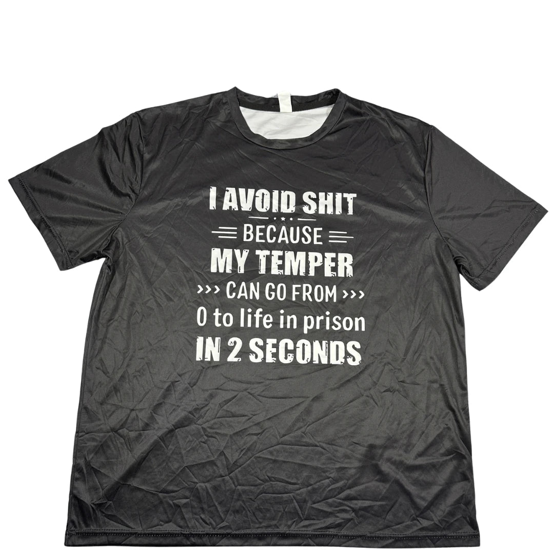 Unbranded Black Graphic T Shirt-XL