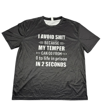 Unbranded Black Graphic T Shirt-XL