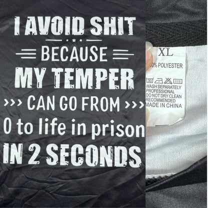 Unbranded Black Graphic T Shirt-XL