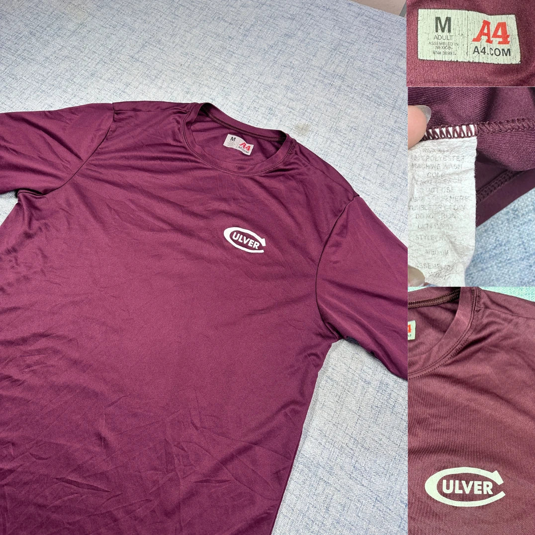 A4® Maroon Sports T Shirt-M