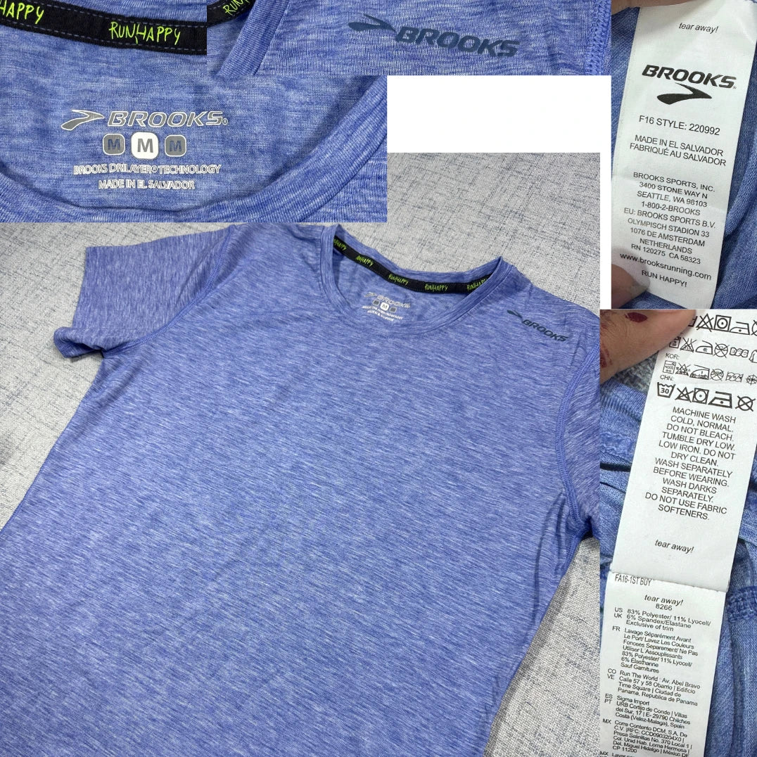 Brooks® Purple Running T Shirt-M