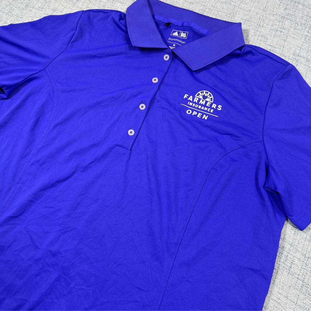 Adidas® Blue Golf Polo Shirt-M