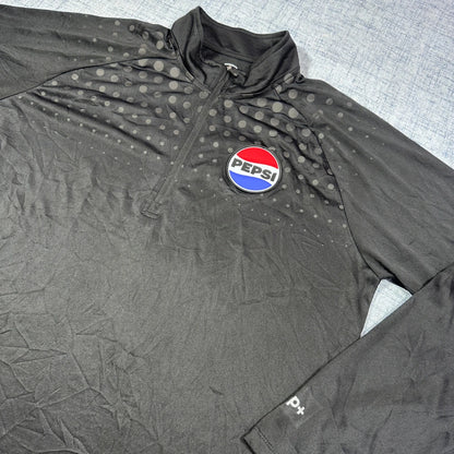 Pepsi® Black Quarter Zip Pullover-L