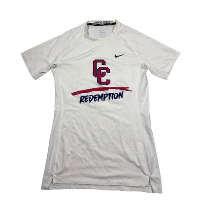 Nike® White Dri FIT Compression Shirt-YXL