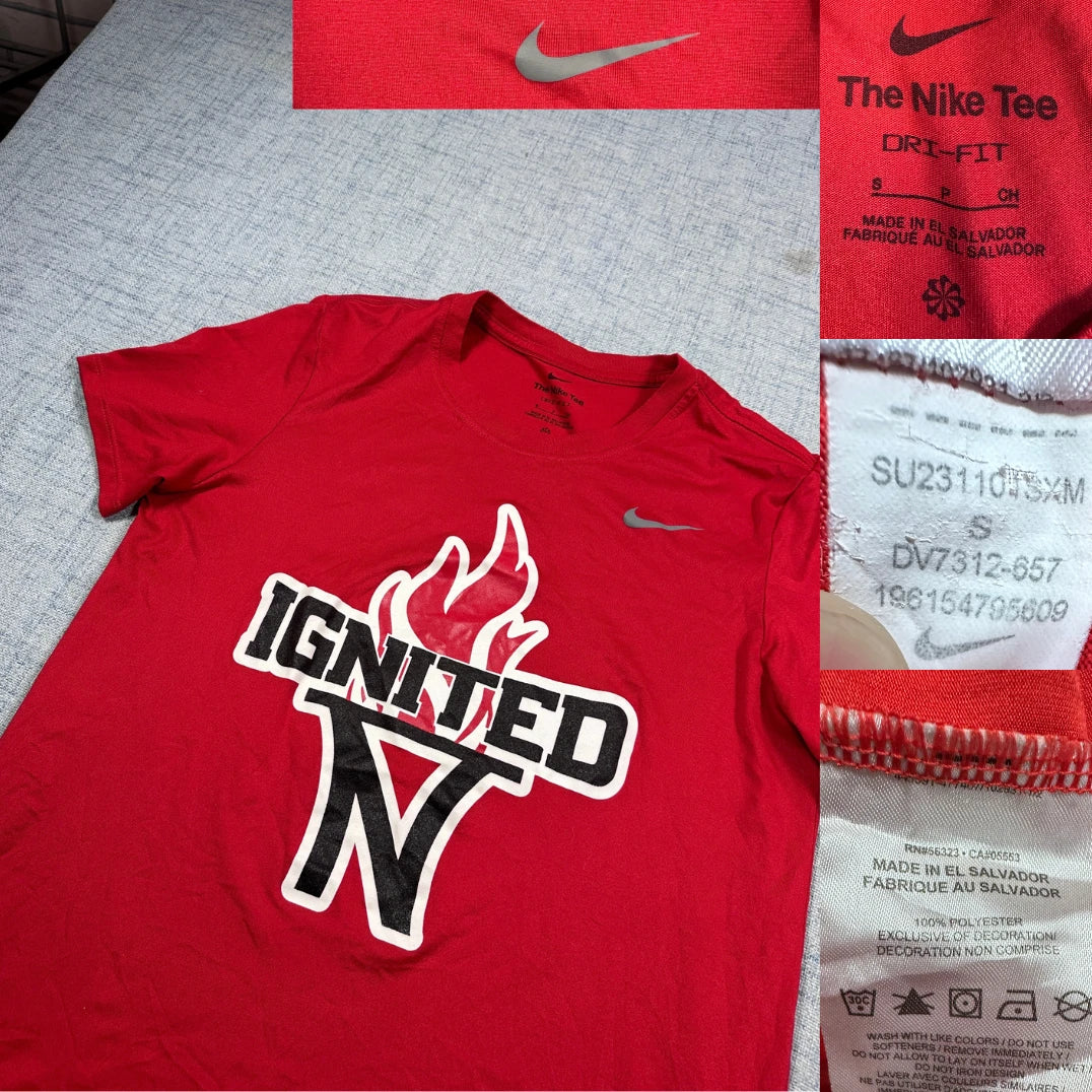 Nike® Red Dri FIT Graphic Tee-S