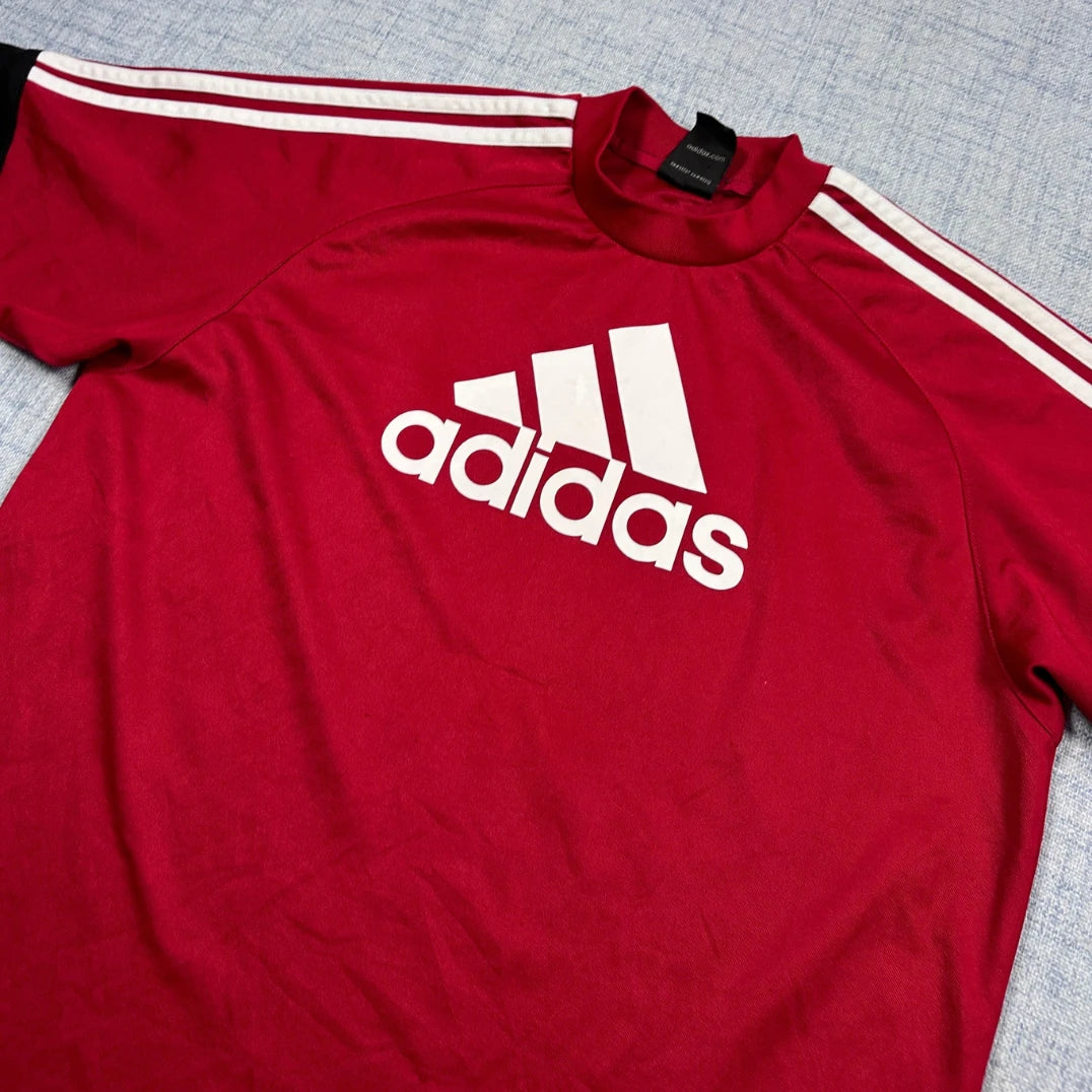 Adidas® Red Training Shirt Logo-L