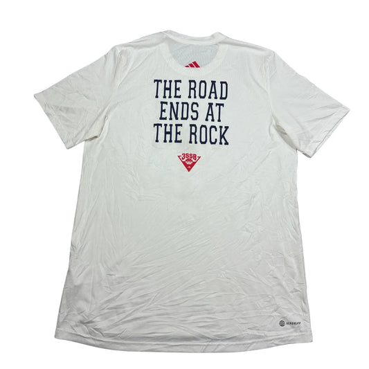 Adidas® White Basketball Graphic Tee-M