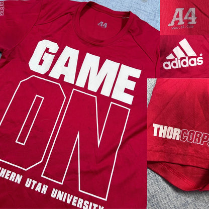 Adidas® Red Graphic Sports Tee-S