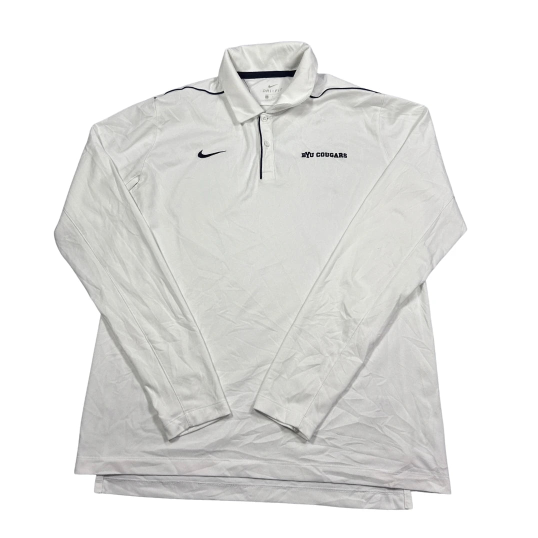 Nike® White Dri FIT Polo-L