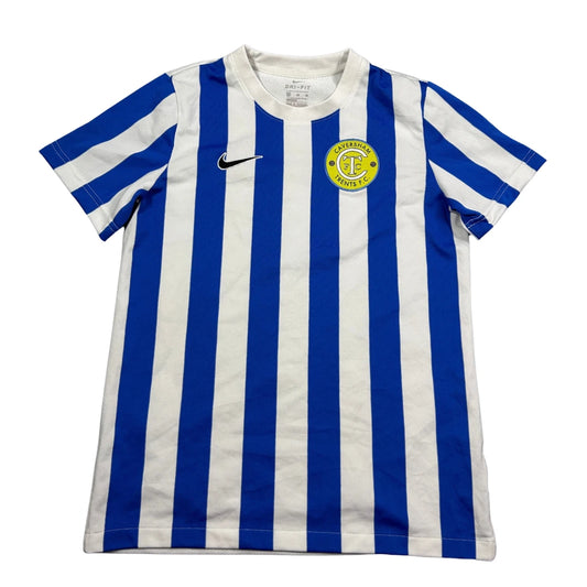 Nike® Blue Football Jersey Striped-YXL