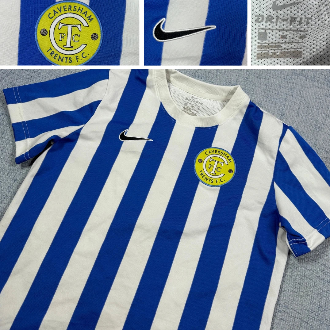 Nike® Blue Football Jersey Striped-YXL