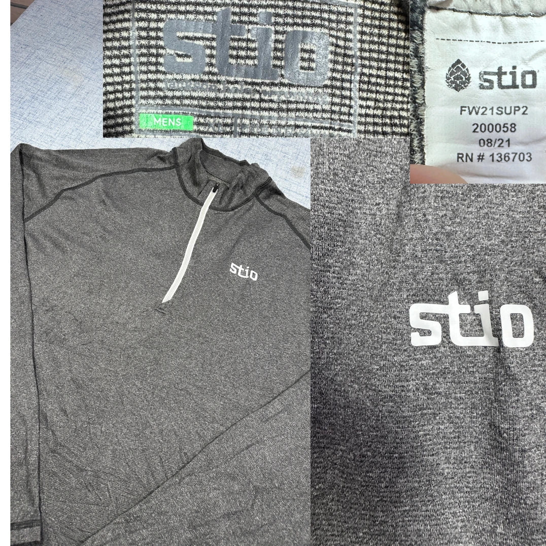 Stio® Grey Quarter Zip Performance-XL