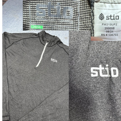 Stio® Grey Quarter Zip Performance-XL