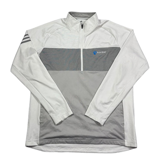 Adidas® White Quarter Zip Principal-L