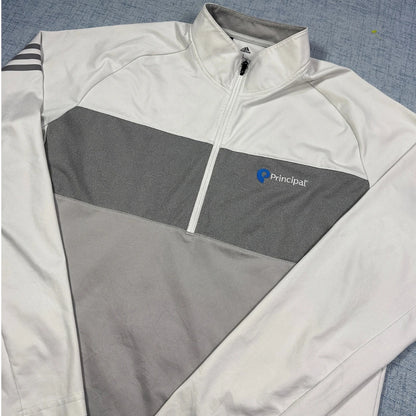 Adidas® White Quarter Zip Principal-L