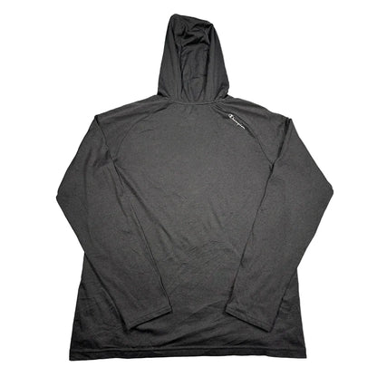 Champion® Black Hooded Performance Shirt-M