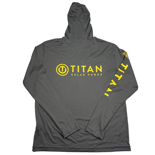 Sport Tek® Charcoal Hooded Performance Shirt-M