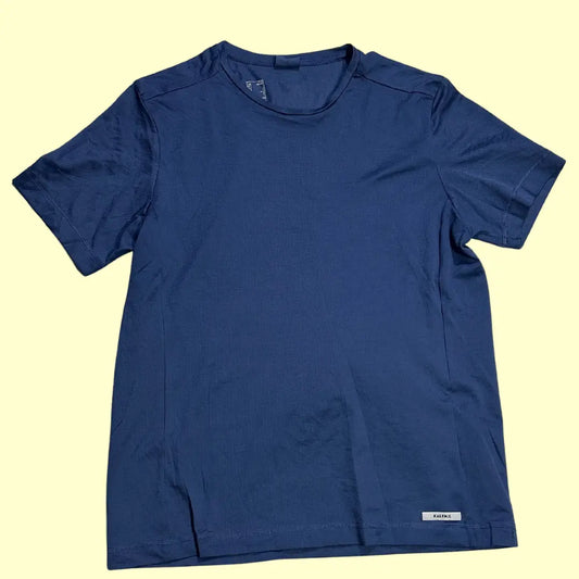 Solid navy blue Kalenji performance t-shirt made for running and active wear