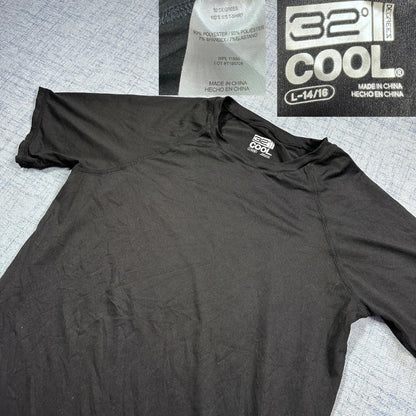 32 Degrees® Black Cool Performance T Shirt-YL