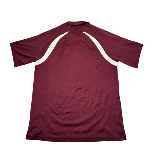 Sport-Tek® Maroon Performance Polo Shirt Contrast Panel-XL
