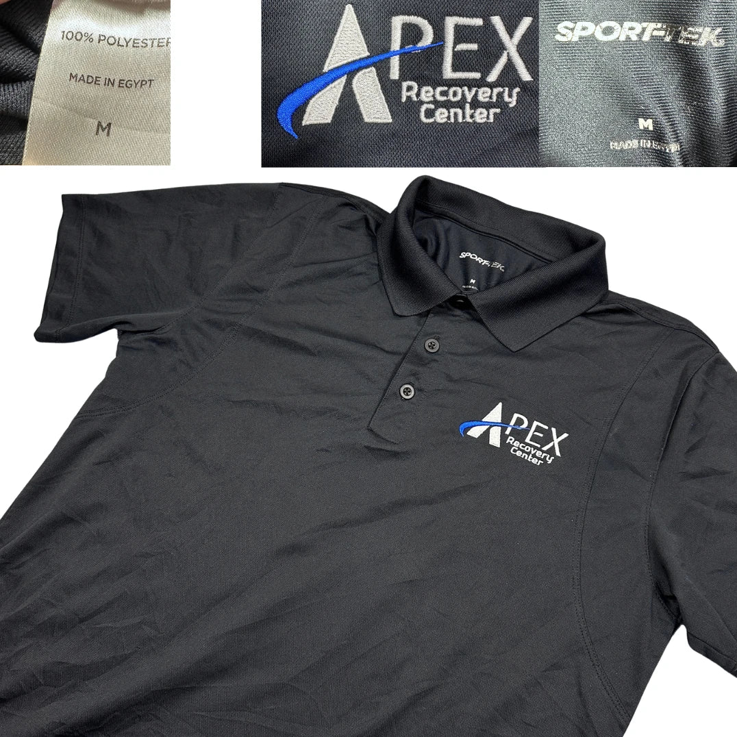 Sport-Tek® Black Performance Polo Shirt-M