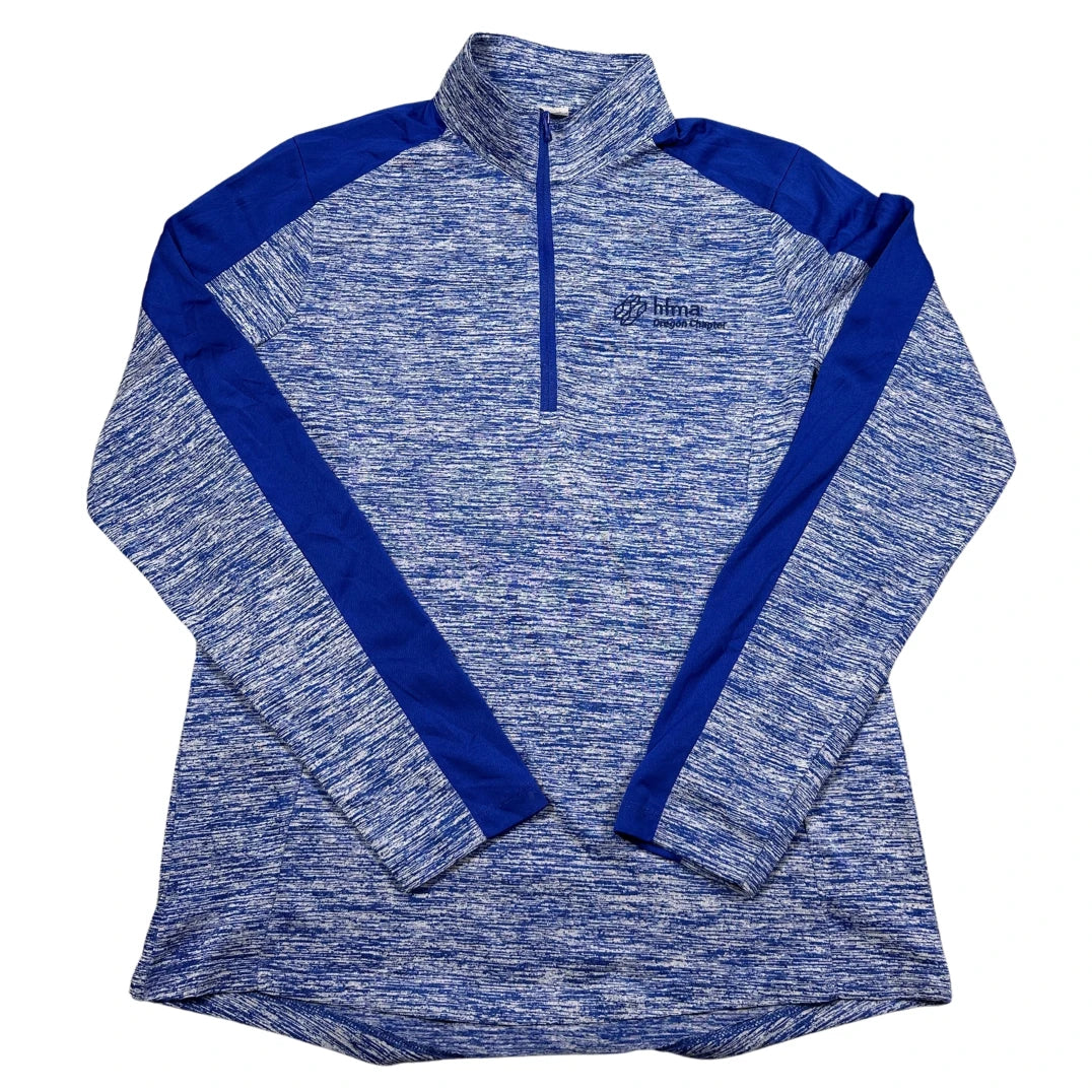 Sport-Tek® Royal Blue Heather Quarter Zip Performance Pullover-M