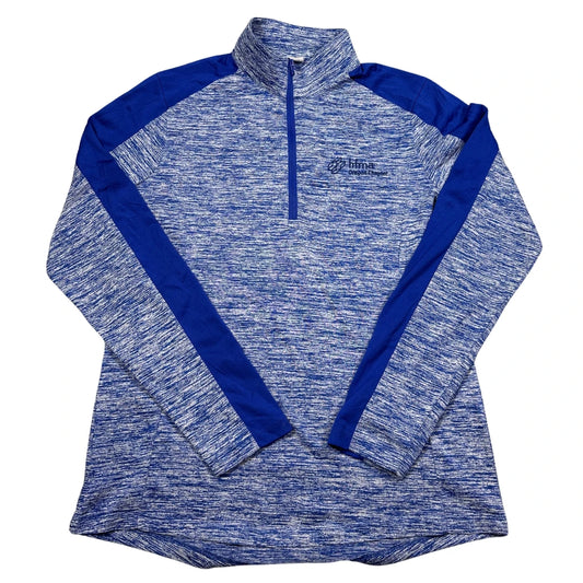 Sport-Tek® Royal Blue Heather Quarter Zip Performance Pullover-M