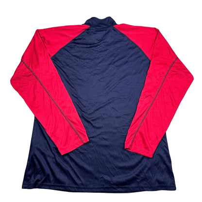 Leslie Jordan® Navy Red Quarter Zip Performance Pullover-2XL