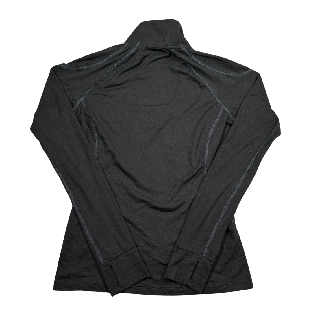 REI® Black Quarter Zip Base Layer Top Thumbholes-XS