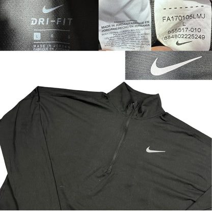 Nike® Black Dri-Fit Half Zip Running Top-L
