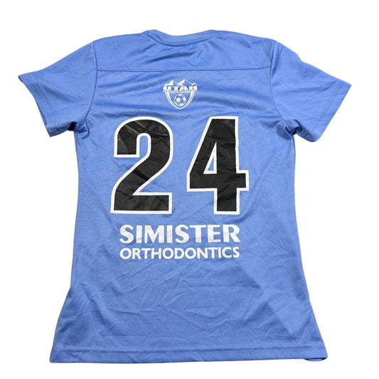 Thrift-and-treasures Blue Women's Number 24-S Football Sports Jerseys