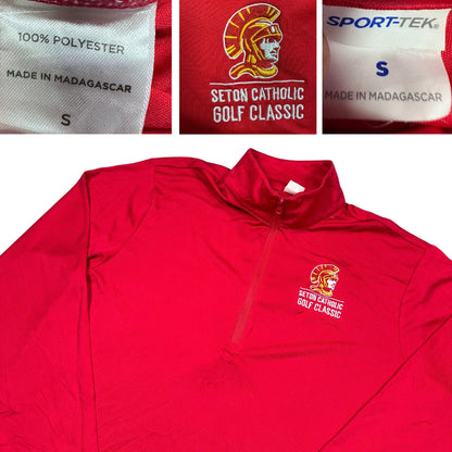 Sport-Tek® Red Quarter Zip Pullover-S