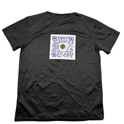 Unbranded Black Mesh Performance T Shirt Logo Print