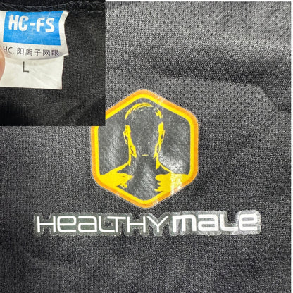 Unbranded Black Mesh Performance T Shirt Logo Print