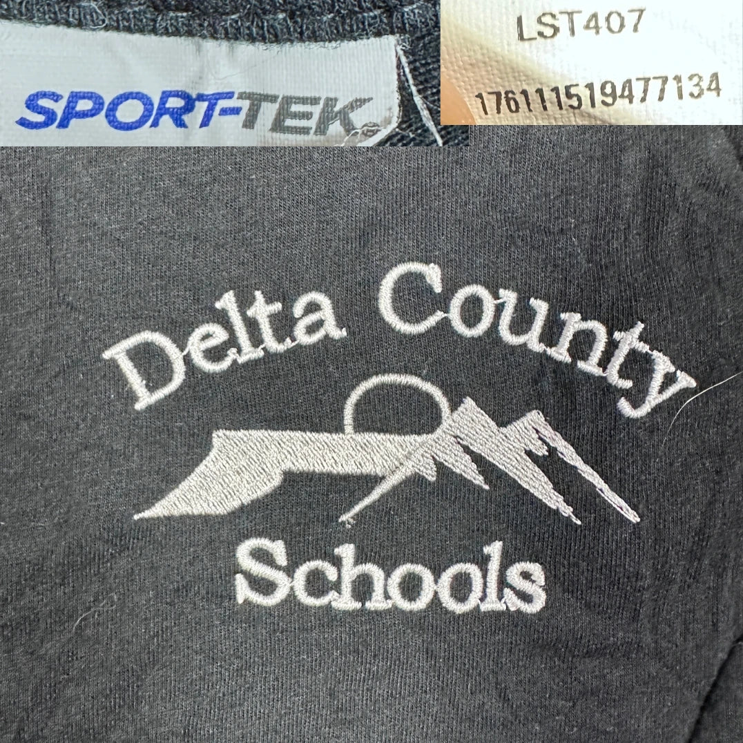 Sport-Tek® Black Tri-Blend Quarter Zip Pullover-M